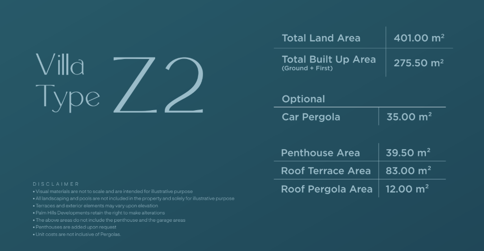 Floor plan for villa at Badya