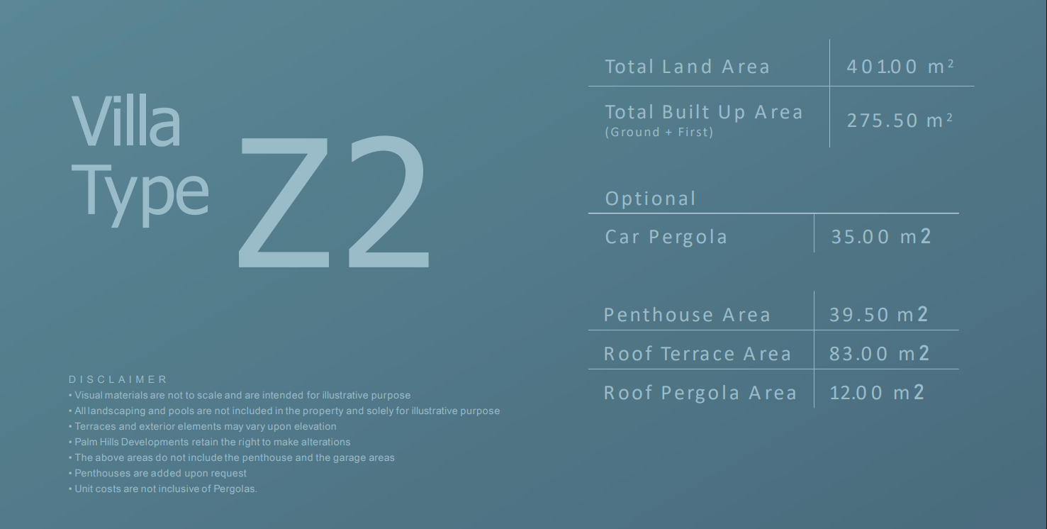 Floor plan for villa at Badya