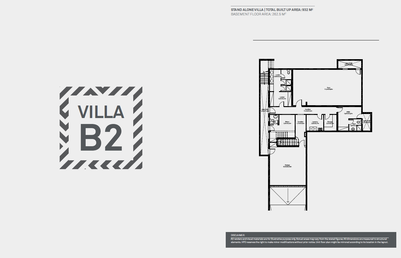 Floor plan for villa at Grand Park