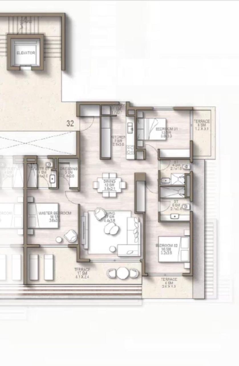 Floor plan for chalet at Southmed
