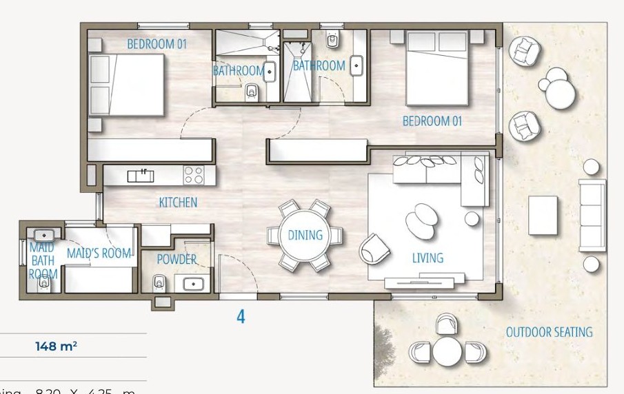 Floor plan for chalet at Southmed