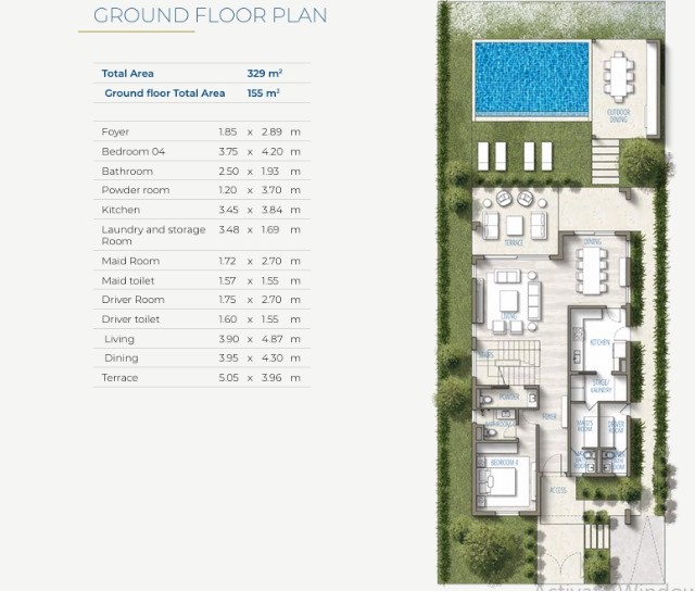 Floor plan for villa at Southmed