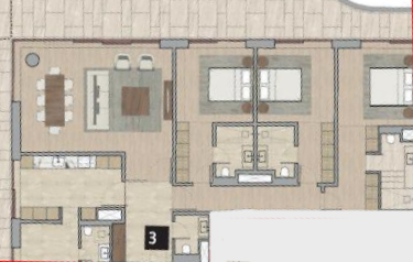 Floor plan for apartment at ZED