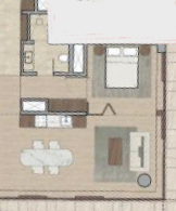 Floor plan for apartment at ZED