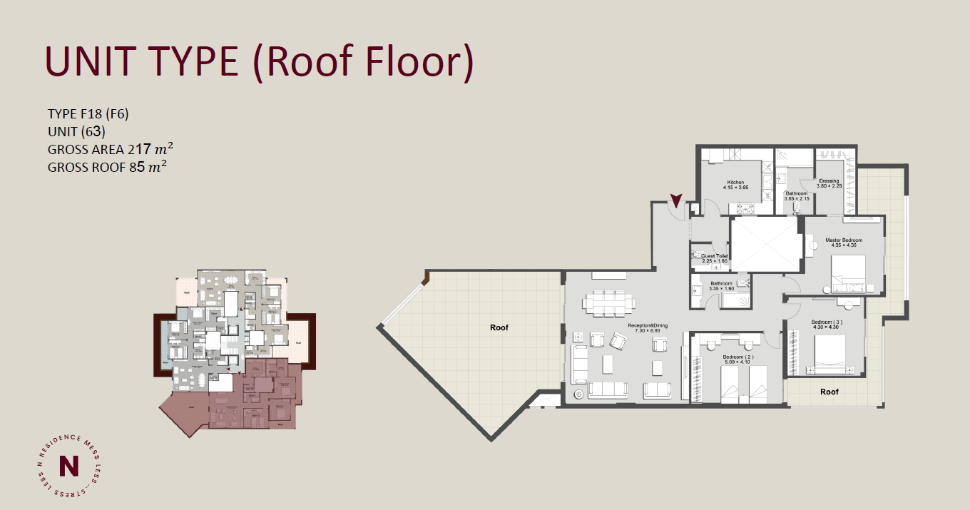 Floor plan for apartment at N Residence
