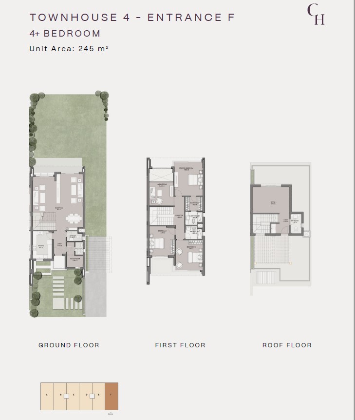 Floor plan for townhouse at Club Hills Residence