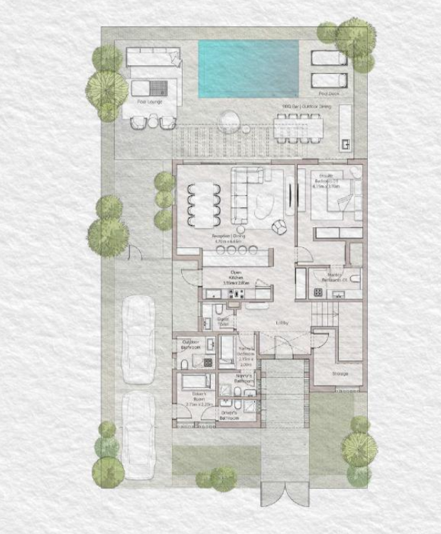 Floor plan for villa at Ogami Ras El Hekma