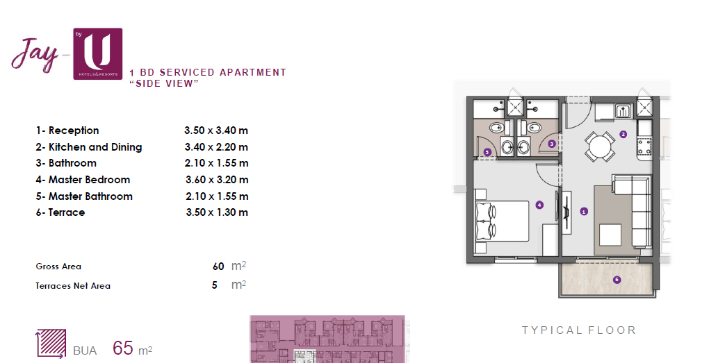 Floor plan for apartment at D.O.S.E