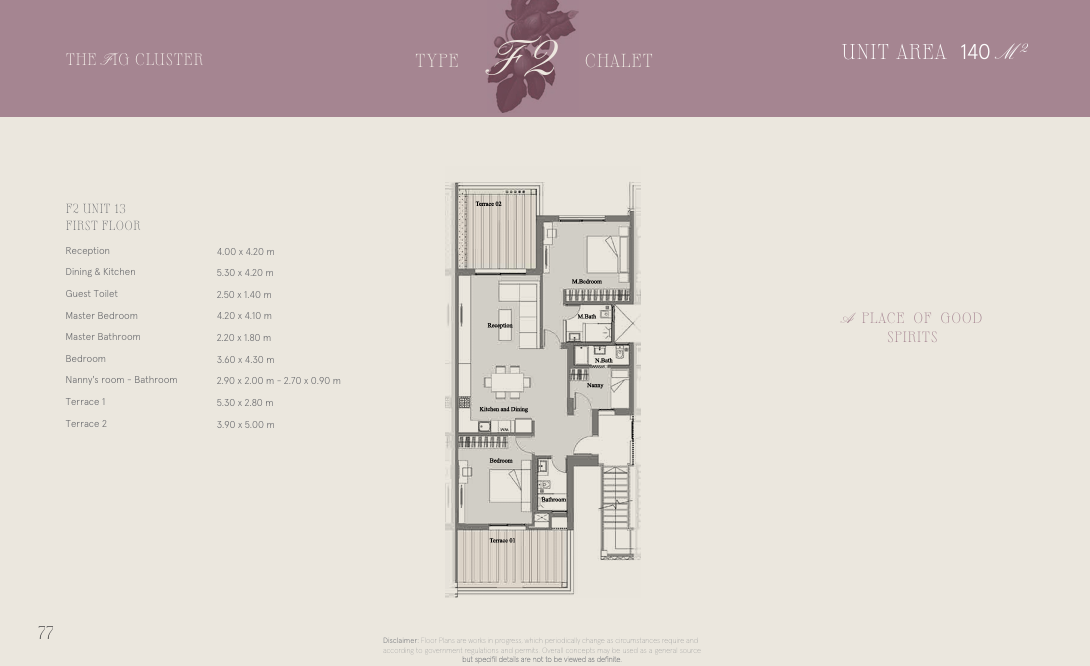 Floor plan for chalet at Marsa Baghush