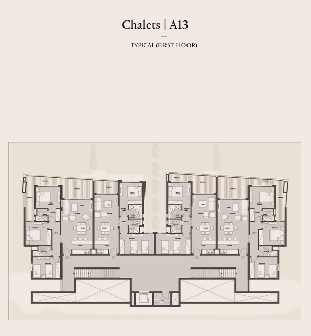 Floor plan for chalet at Carnelia