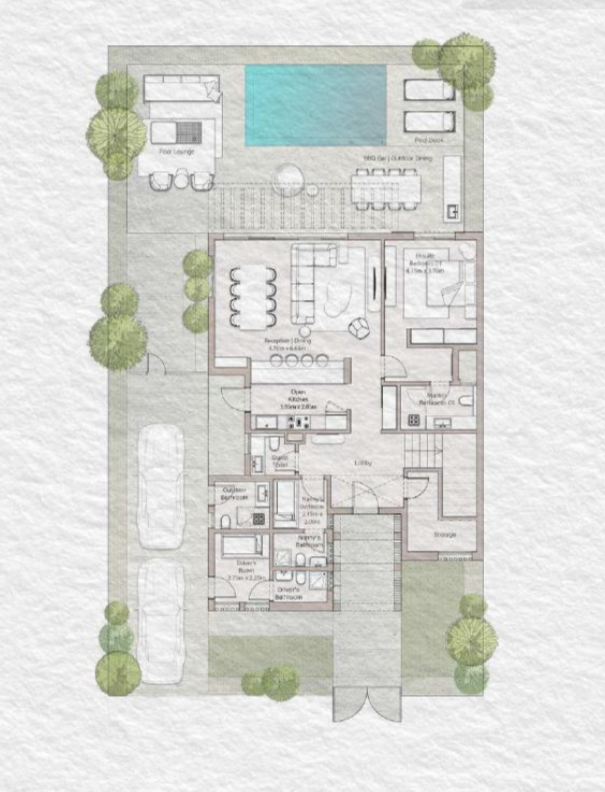 Floor plan for villa at Ogami Ras El Hekma