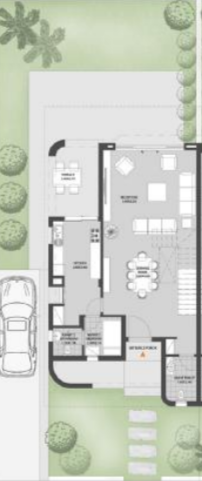 Floor plan for townhouse at O West Orascom