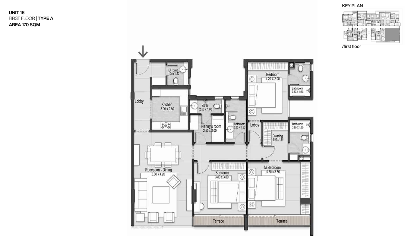Floor plan for apartment at Nmq
