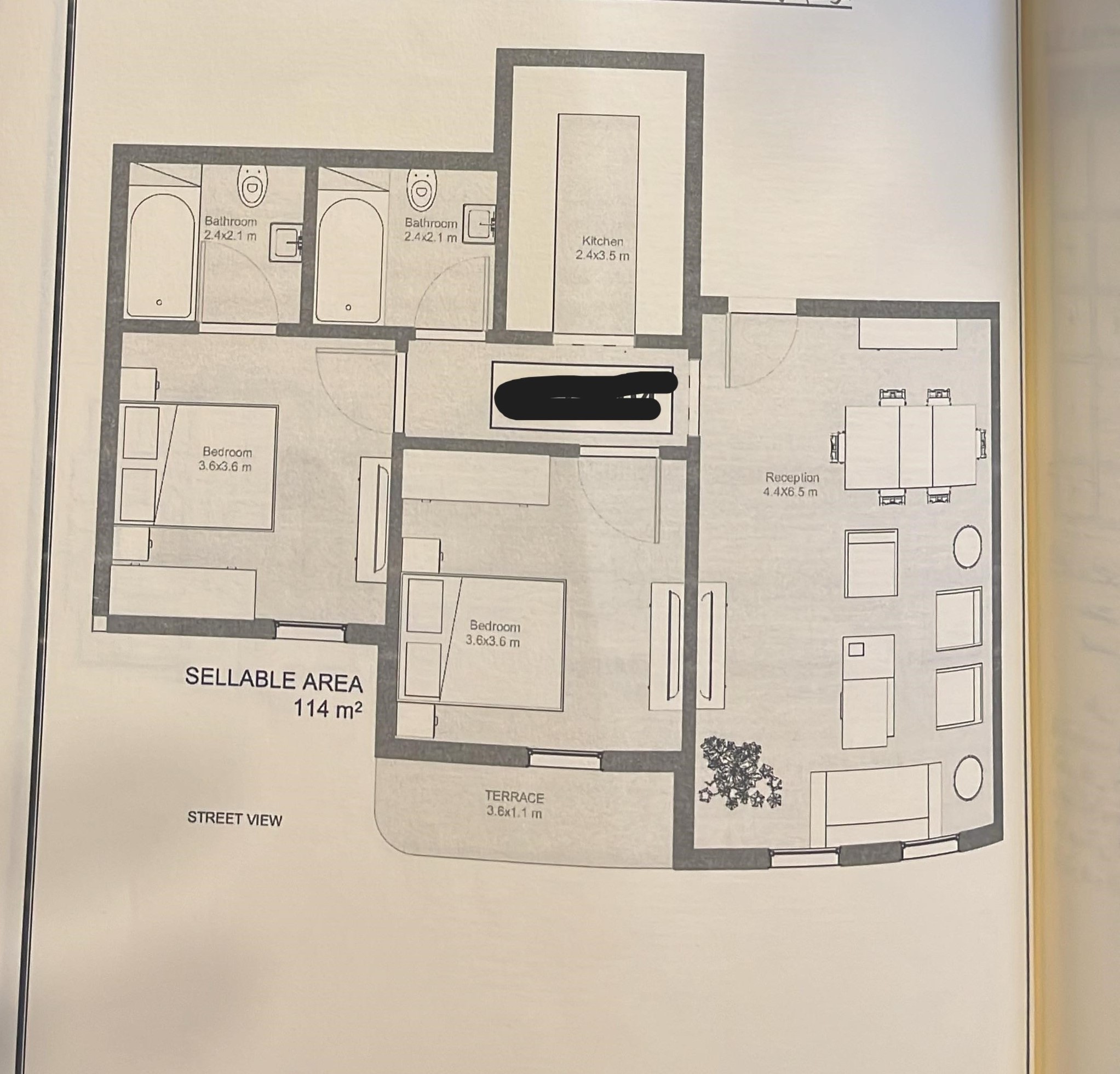 Floor plan for apartment at Lumia Residence- New Capital