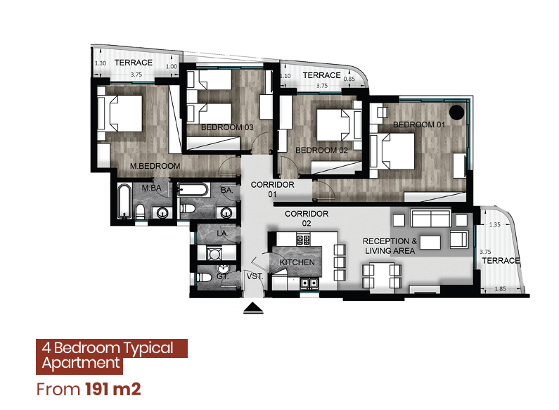 Floor plan for apartment at Armonia