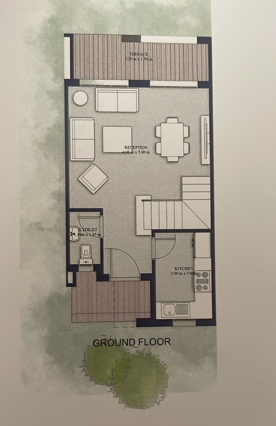 Floor plan for townhouse at Mountain View Ras El Hekma