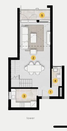 Floor plan for duplex at ZED