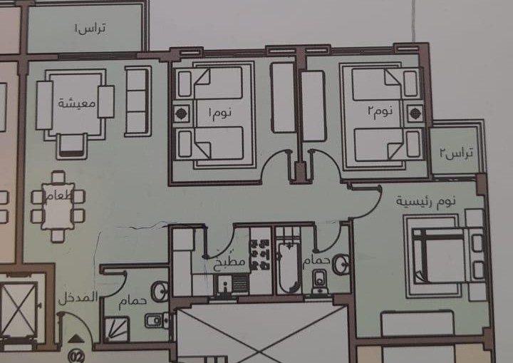 Floor plan for apartment at Madinaty