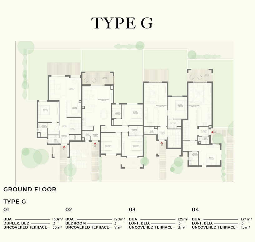Floor plan for duplex at DUA