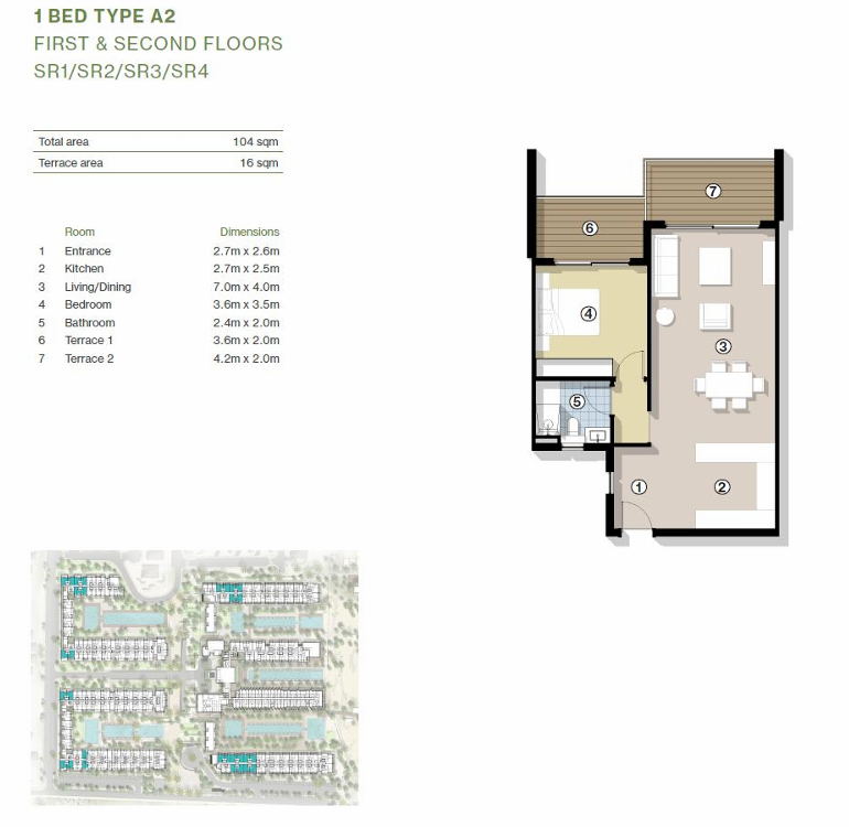 Floor plan for apartment at Signature Beach Collection-Silversands