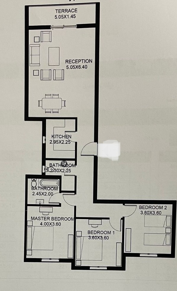 Floor plan for apartment at Taj City