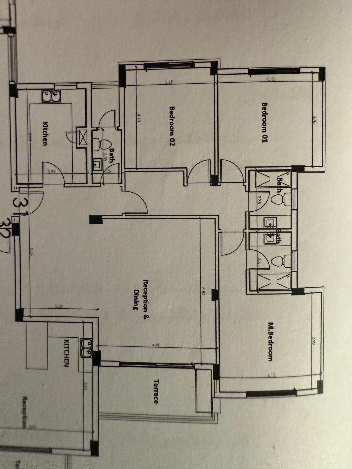 Floor plan for apartment at Palm Parks