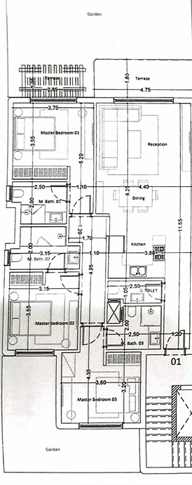 Floor plan for chalet at Hacienda Waters