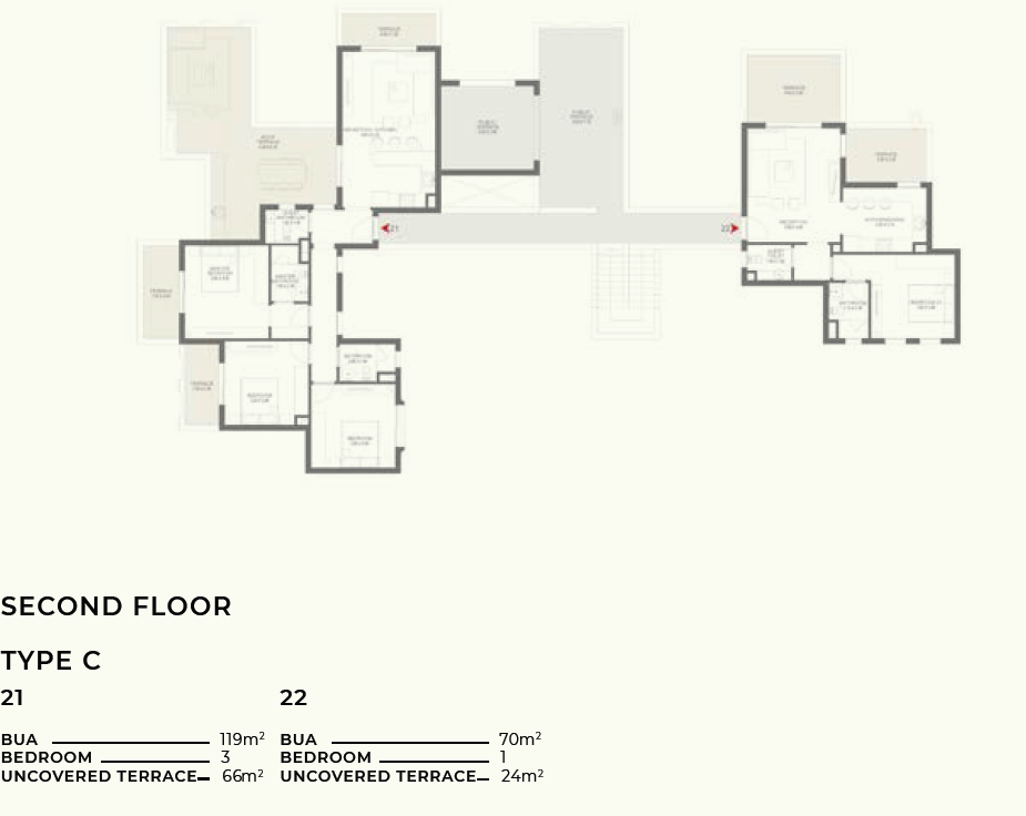 Floor plan for apartment at DUA
