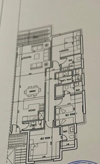 Floor plan for penthouse at Hacienda West