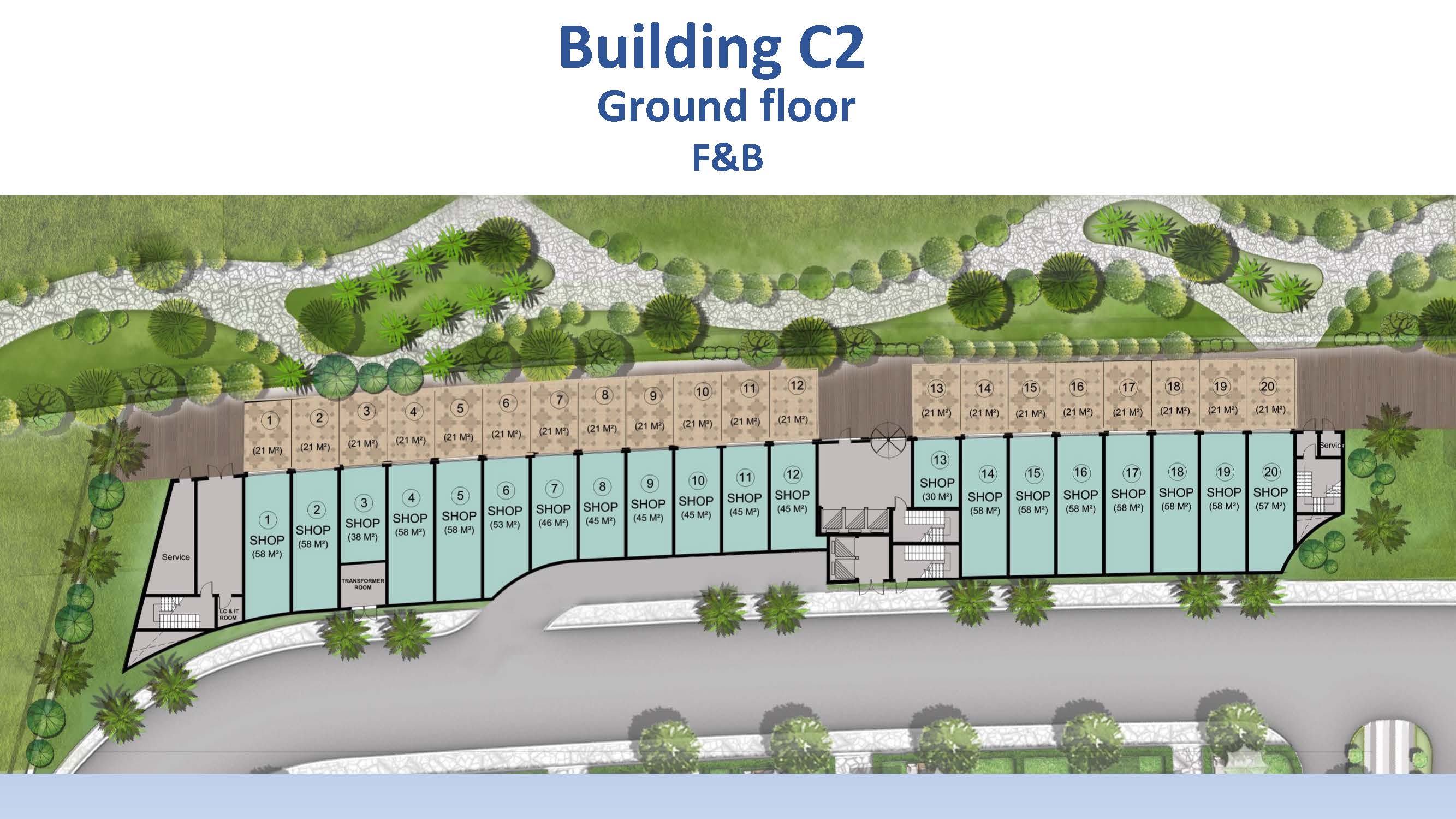 Floor plan for  at De joya 2 strip mall