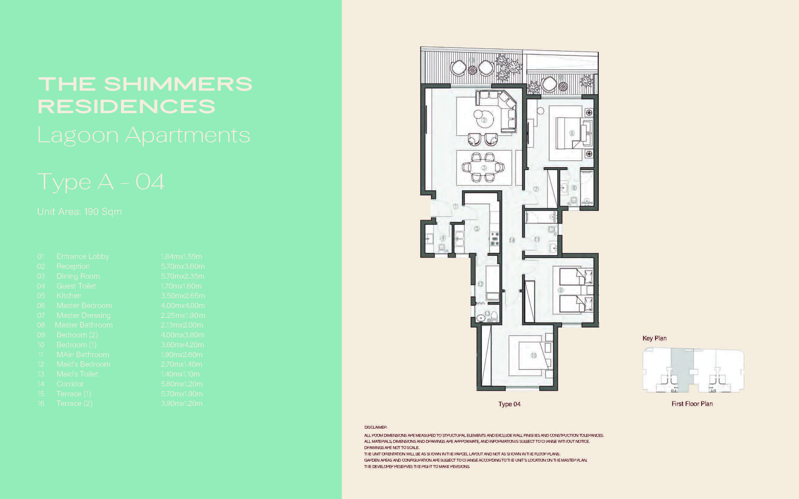 Floor plan for apartment at Swan Lake West