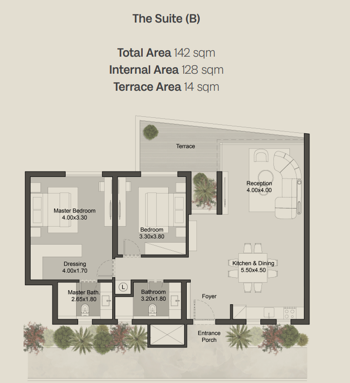 Floor plan for apartment at Hills of One