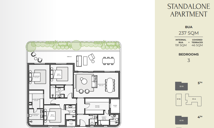 Floor plan for apartment at Crescent Walk