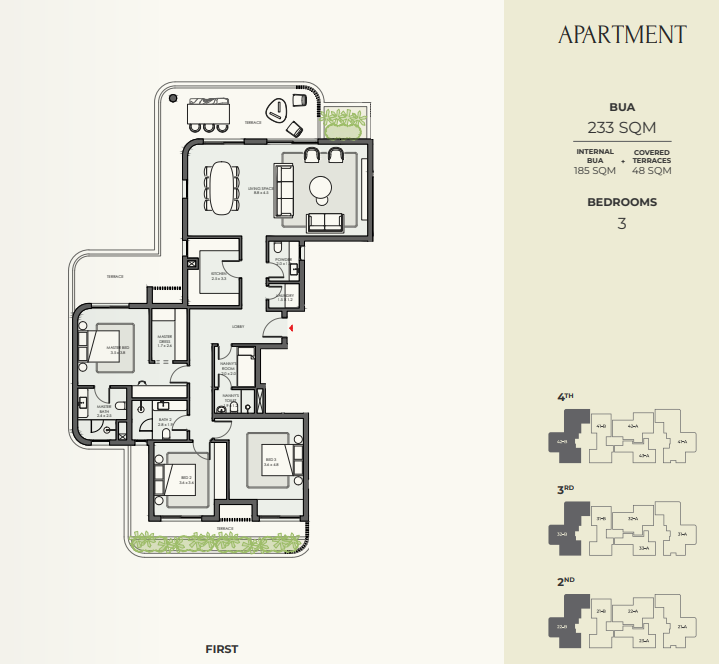 Floor plan for apartment at Crescent Walk