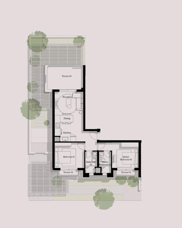 Floor plan for chalet at Ayla Jefaira