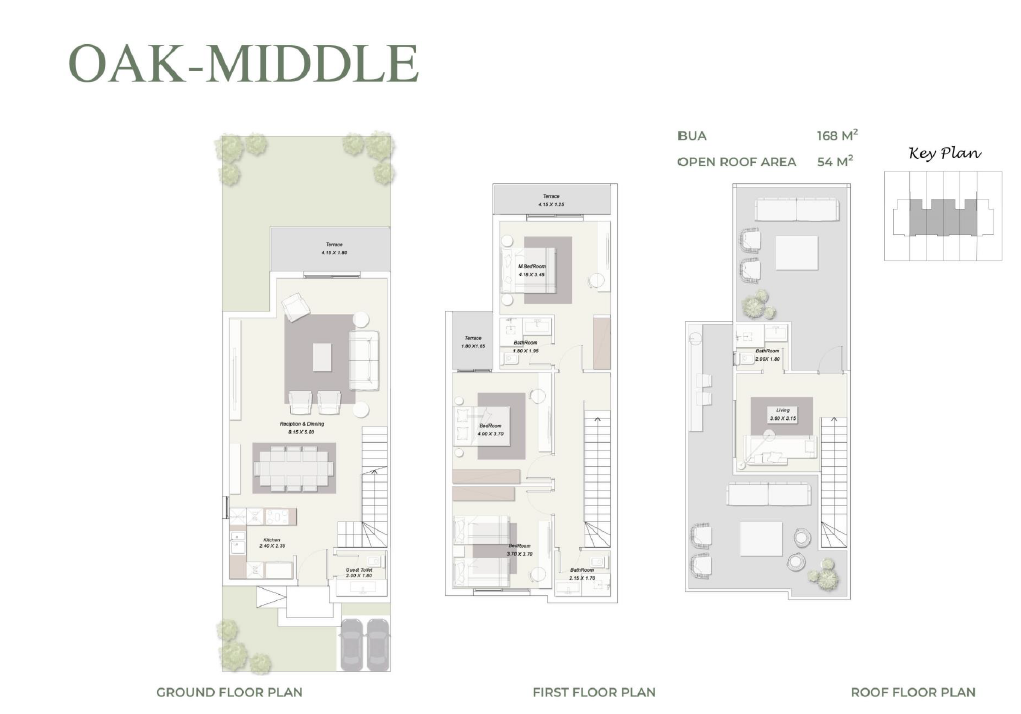Floor plan for townhouse at Key Of Greens