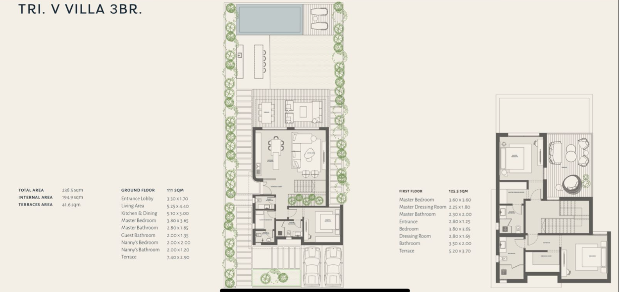 Floor plan for villa at The Med