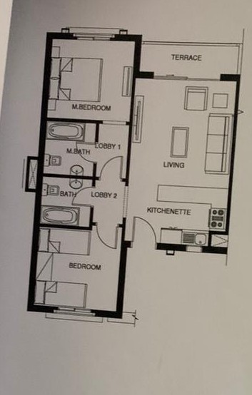 Floor plan for penthouse at Mountain View Ras El Hekma
