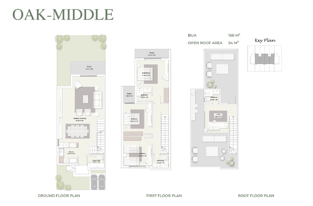 Floor plan for townhouse at Key Of Greens