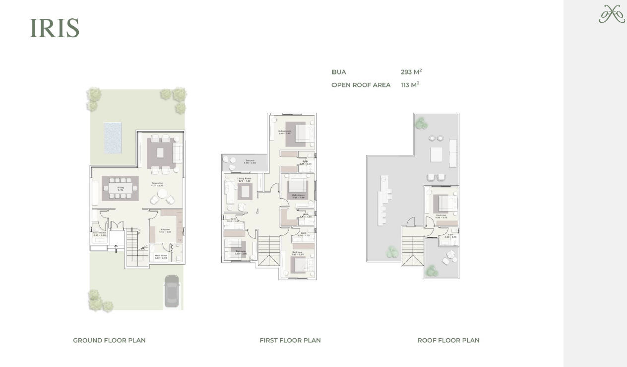 Floor plan for villa at Key Of Greens