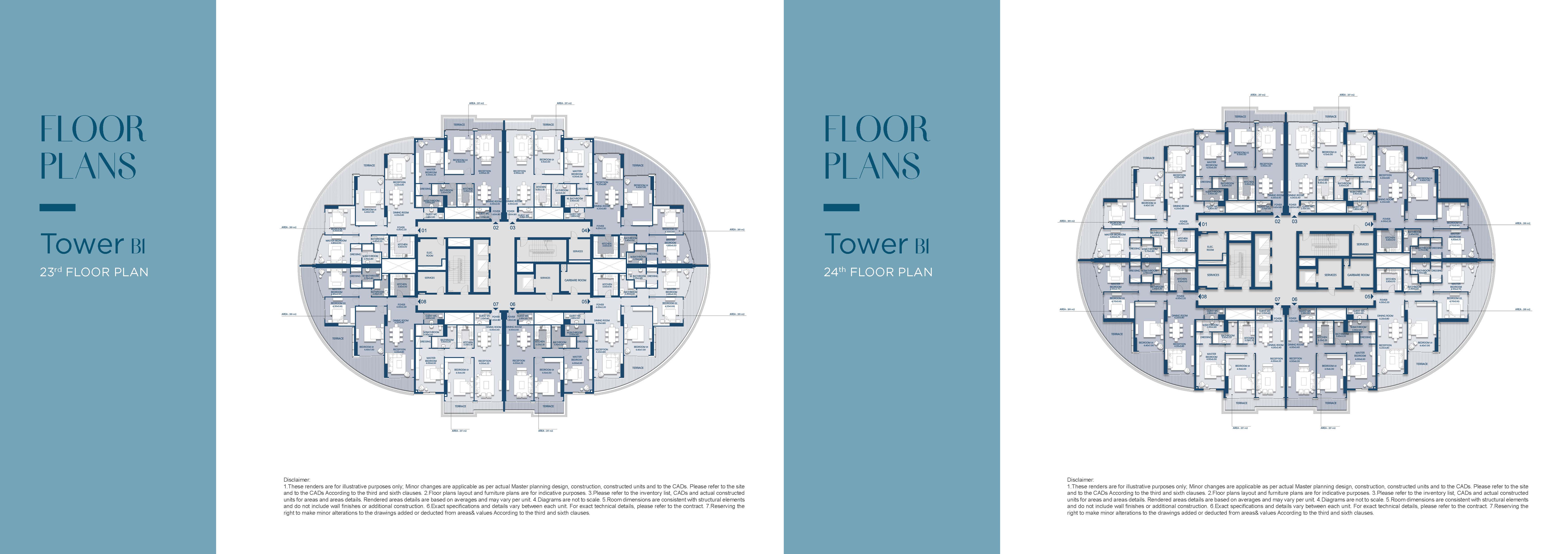 Floor plan for apartment at Beach Front Towers