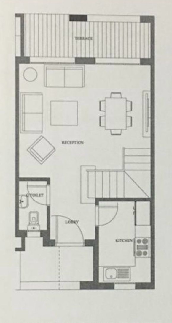 Floor plan for townhouse at Mountain View Ras El Hekma