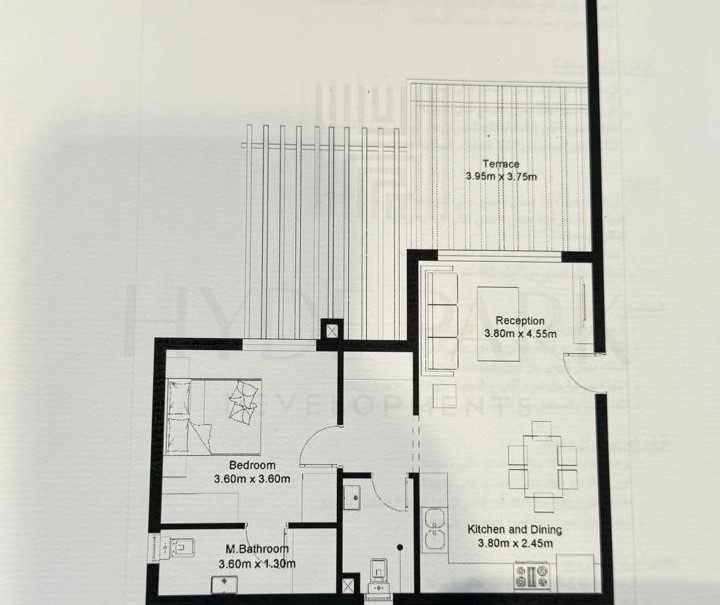 Floor plan for chalet at Hyde Park North - Seashore