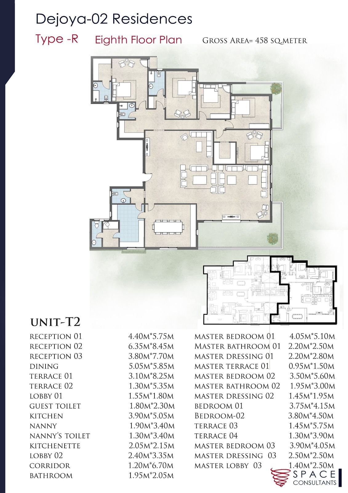 Floor plan for apartment at De Joya 2