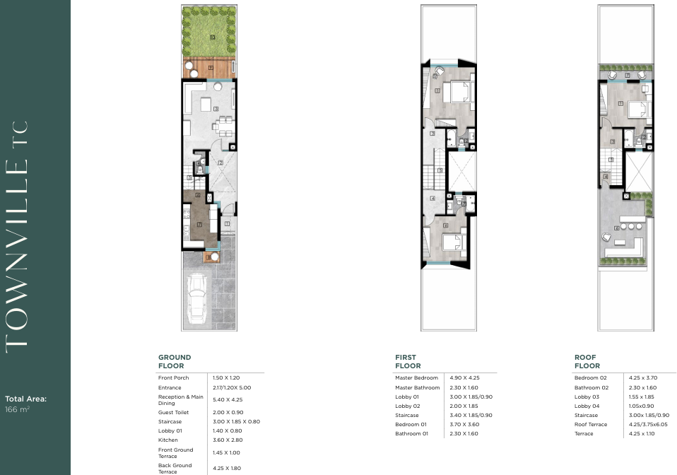 Floor plan for townhouse at Eastshire