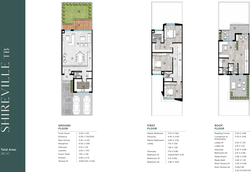Floor plan for townhouse at Eastshire
