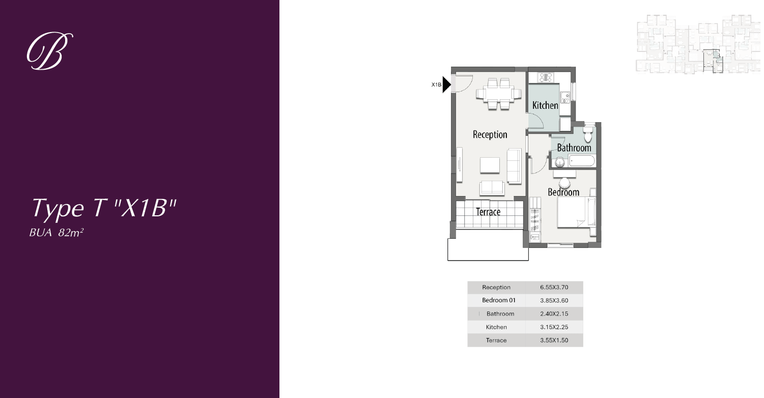 Floor plan for apartment at The Butterfly