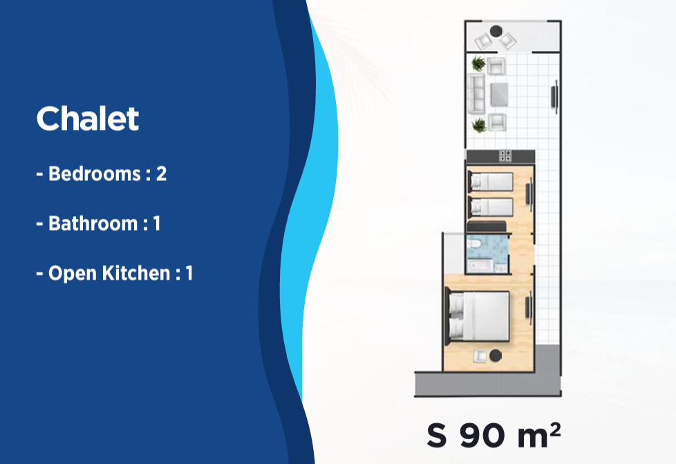 Floor plan for chalet at Majesty Bay El Galala Lasirena