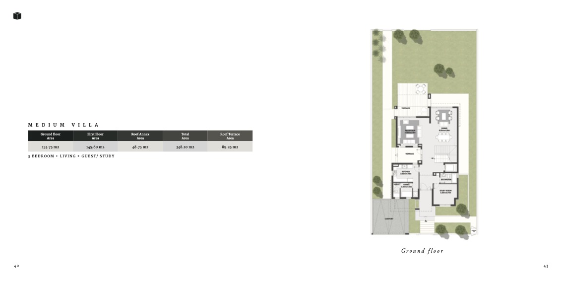 Floor plan for villa at The Estates