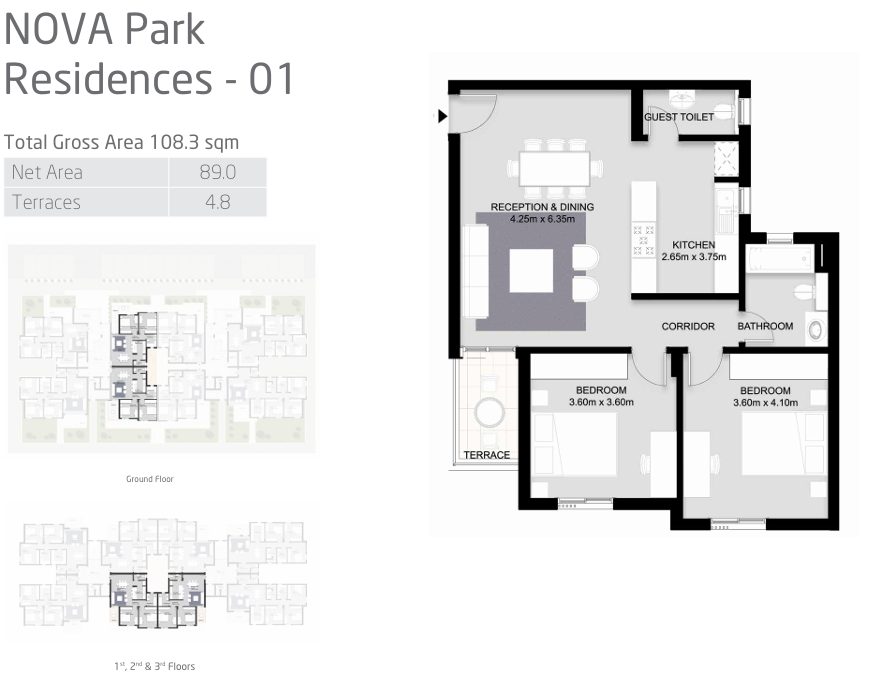 Floor plan for penthouse at VYE SODIC
